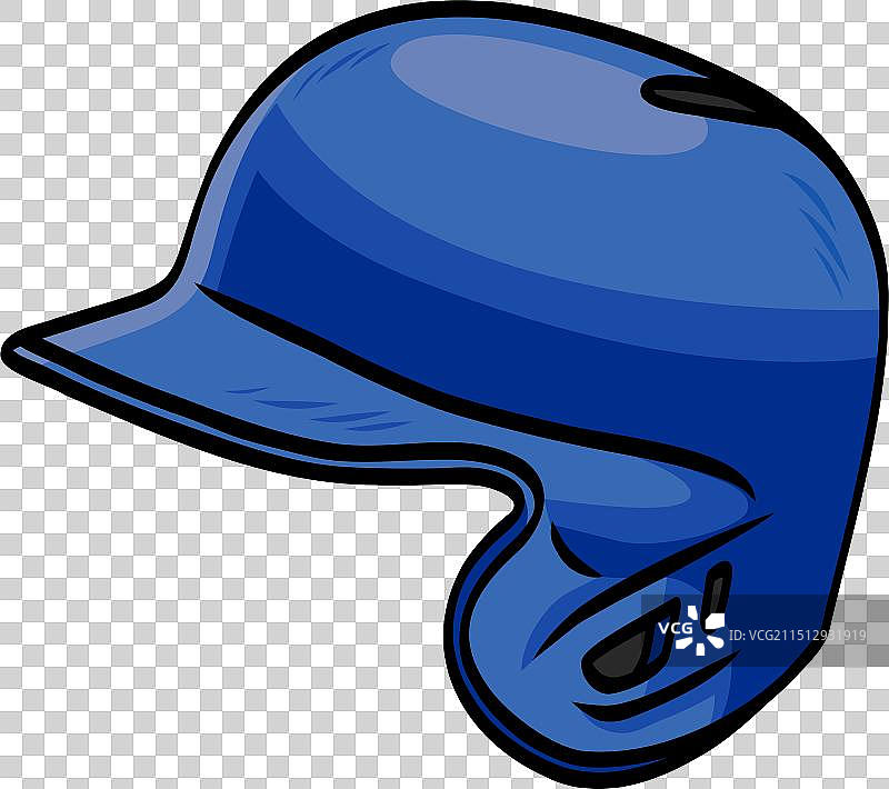 蓝色棒球头盔图片素材