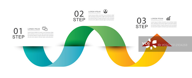 信息图表箭头符号时间轴业务步骤图片素材