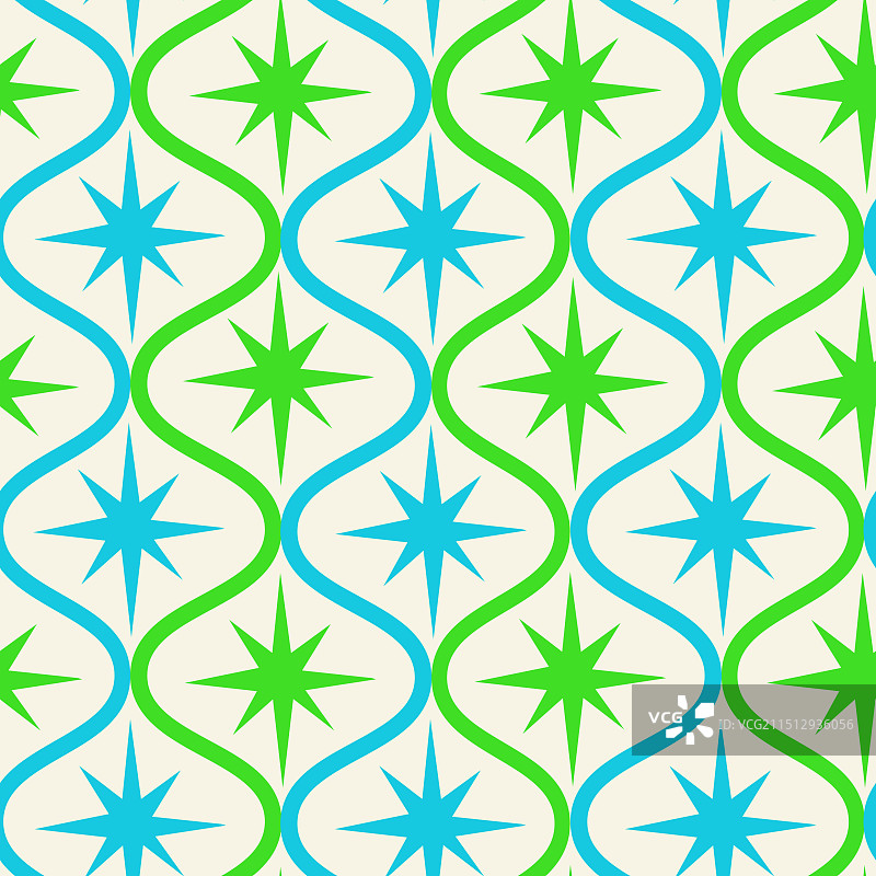 Ogee无缝图案上的中世纪星爆图片素材