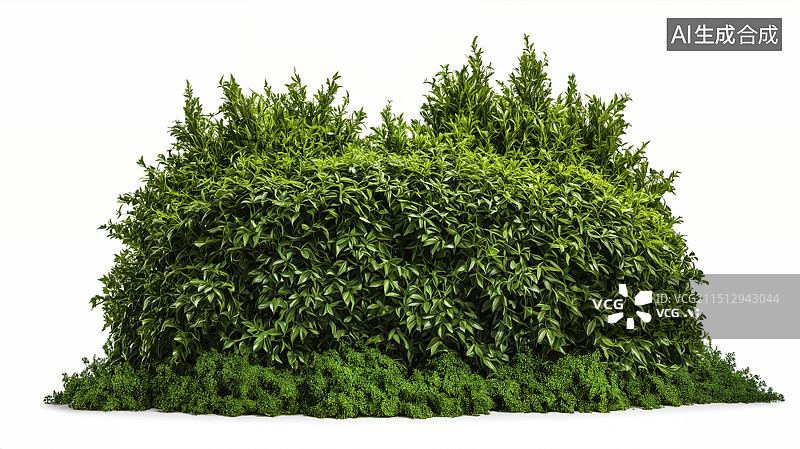 【AI数字艺术】《绿意盎然的小树丛》图片素材
