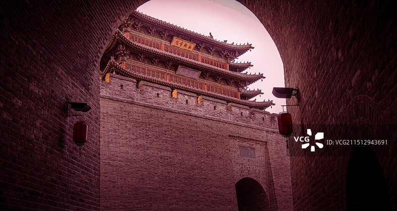 大同古城墙门图片素材