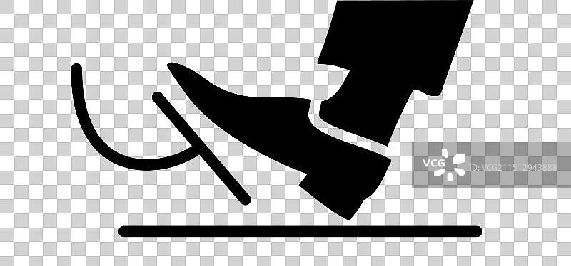 带脚部图标的油门或刹车踏板图片素材