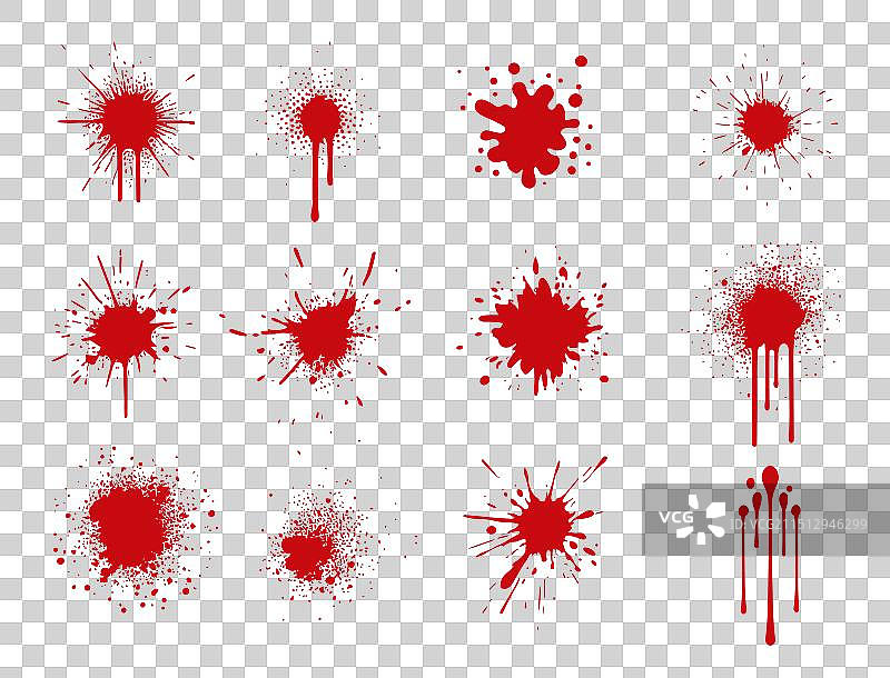 血红色飞溅设计污渍血迹图片素材