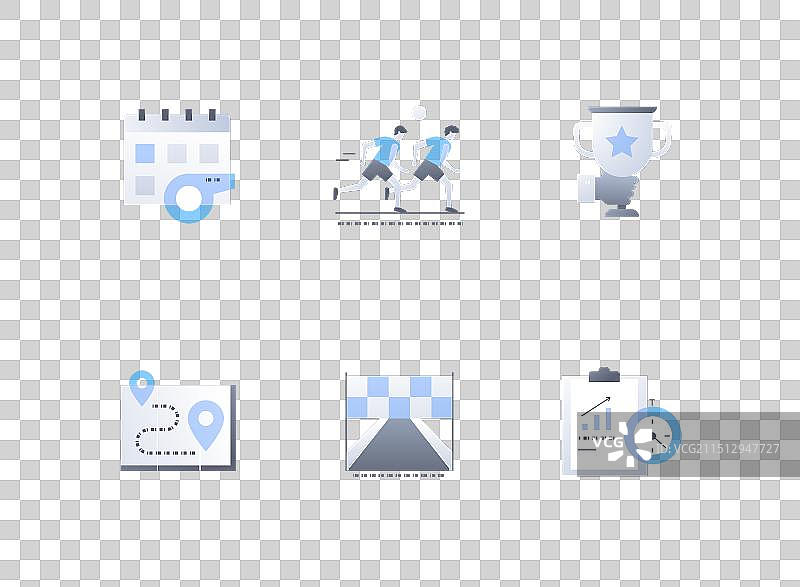扁平风格的体育比赛冲刺图片素材