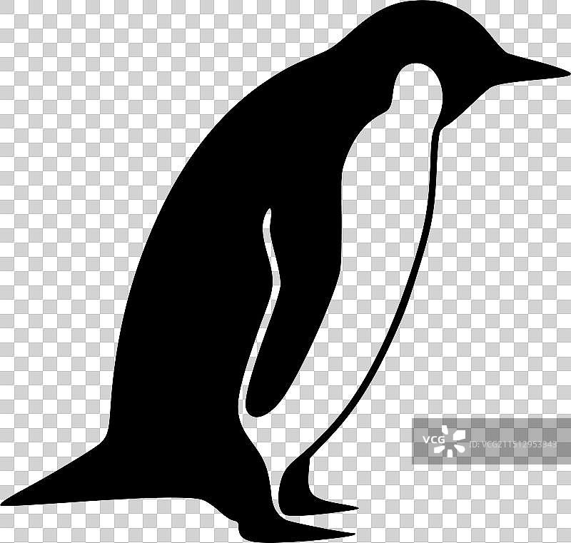 企鹅极简剪影图片素材