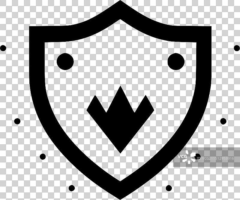 盾牌 - 简约剪影图片素材