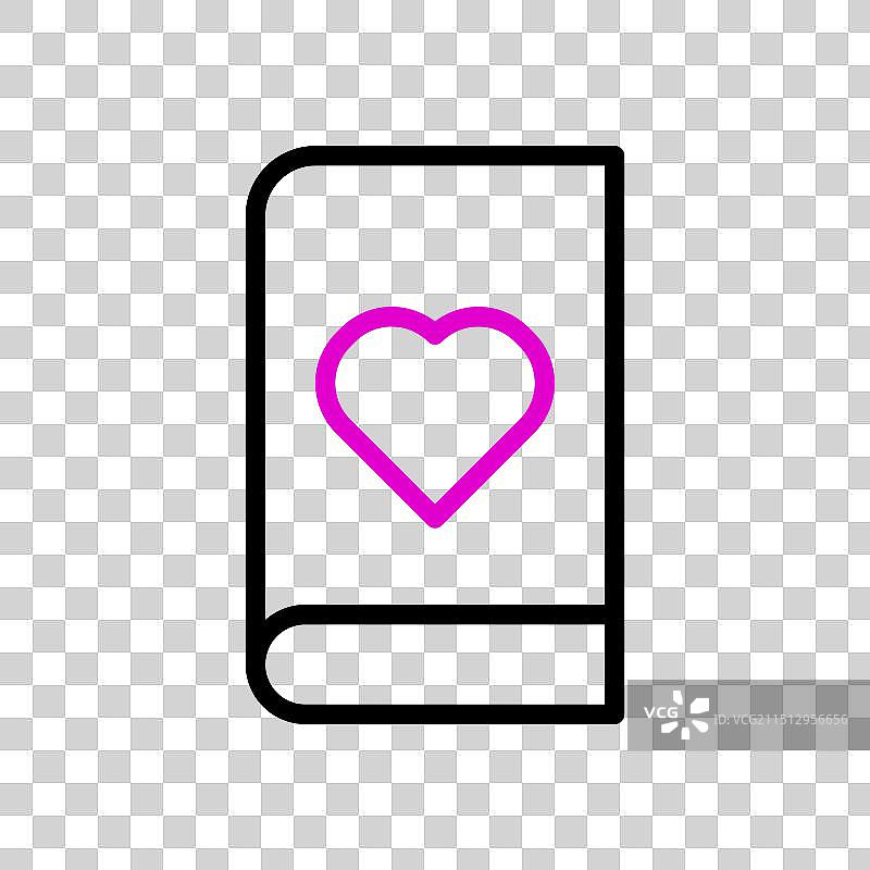 婚礼爱情图标双色黑粉图片素材