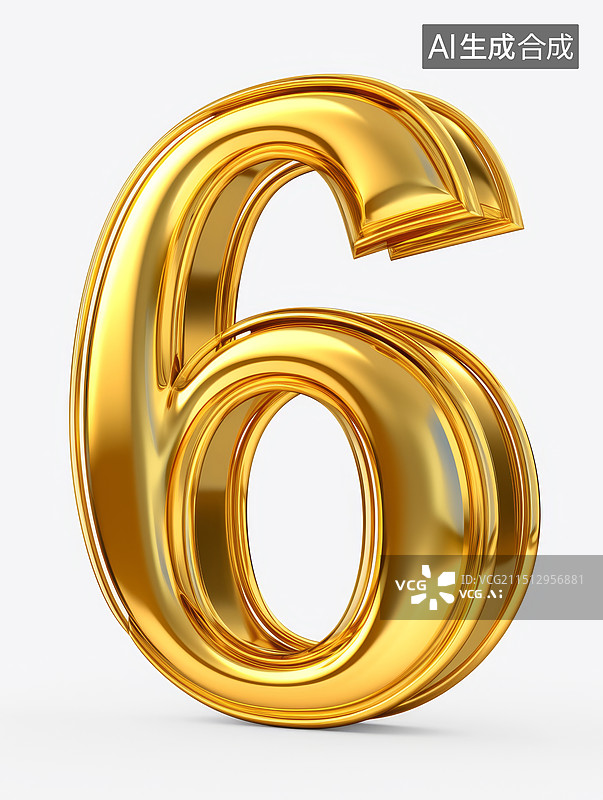 【AI数字艺术】数字6图片素材