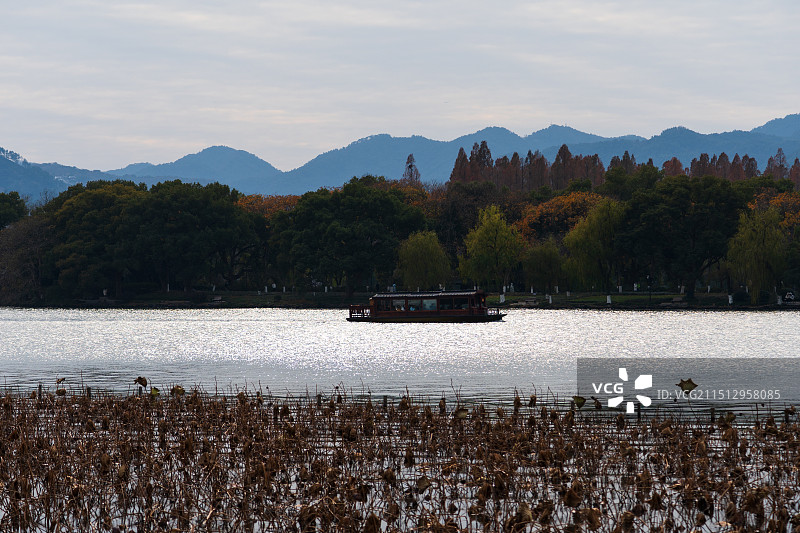 西湖秋色图片素材