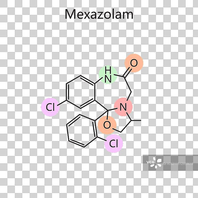 美沙唑仑化学式图图片素材