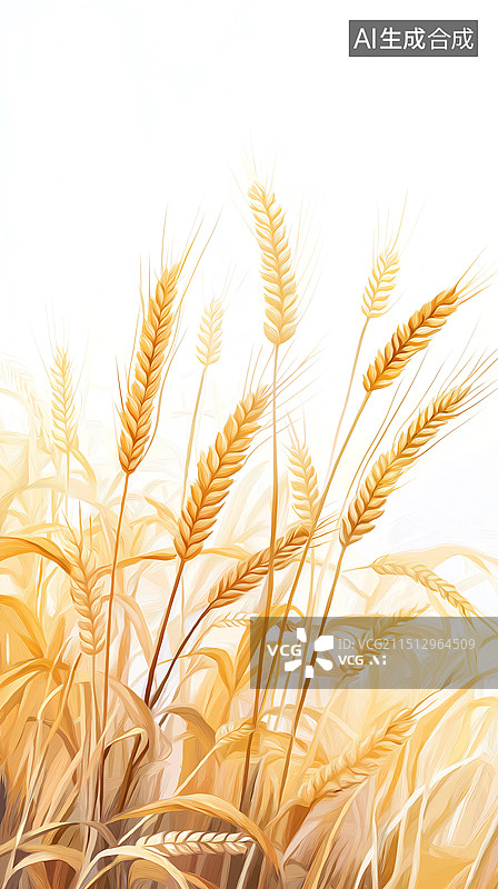 【AI数字艺术】成熟的金色麦穗图片素材