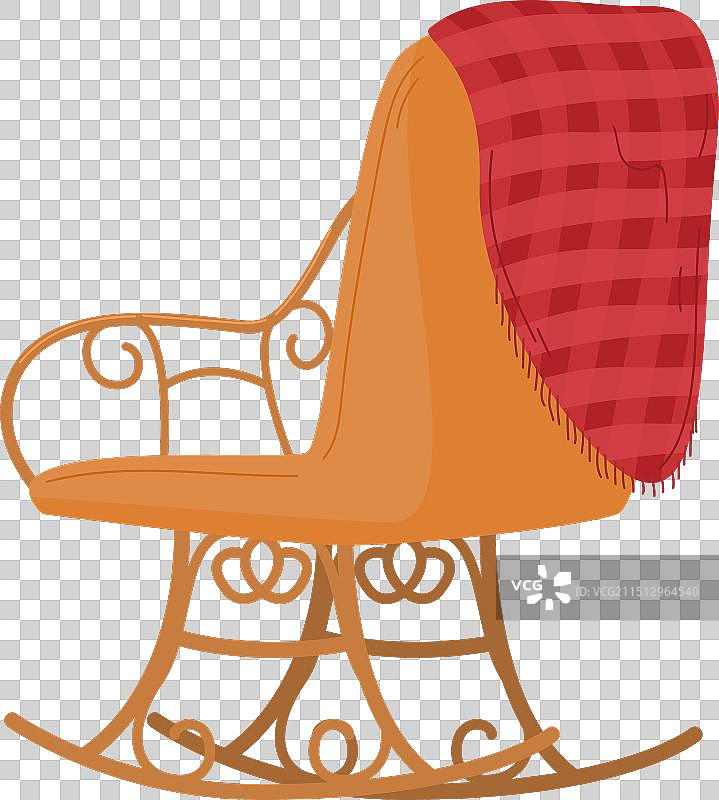 木制摇椅苹果红毯复古舒适图片素材