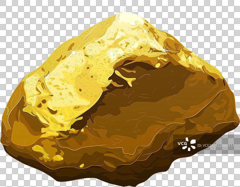 大型天然金块的细节图片素材