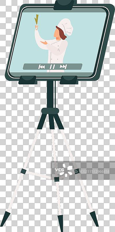 女厨师展示食谱图片素材