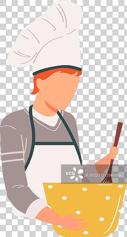 扁平风格厨师搅拌碗图片素材