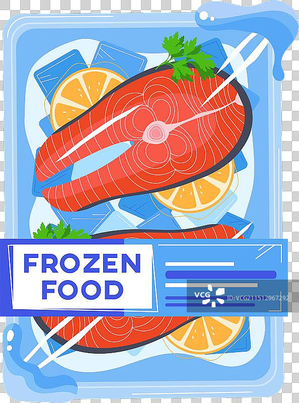 塑料托盘装三文鱼图片素材