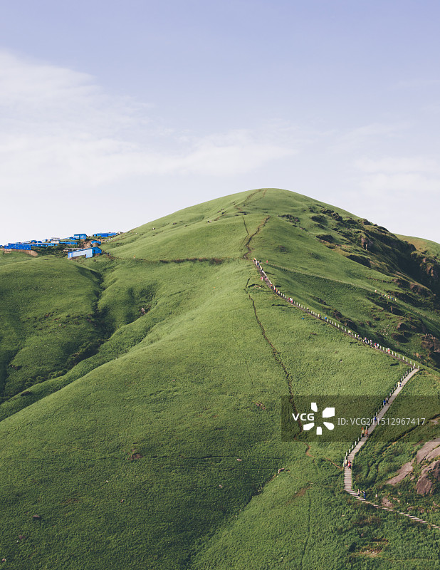 江西萍乡武功山的天空草甸图片素材