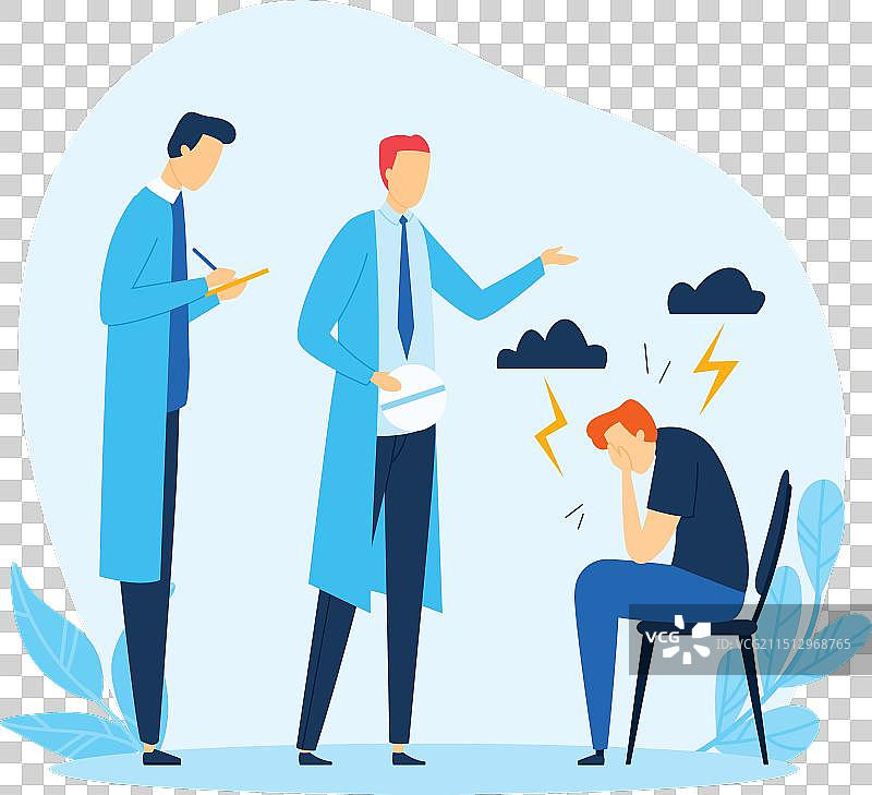 医生咨询焦虑的病人心理健康图片素材