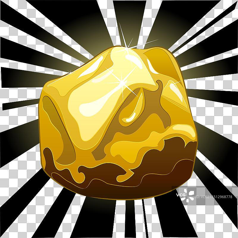 黑色背景上的大块天然金块图片素材