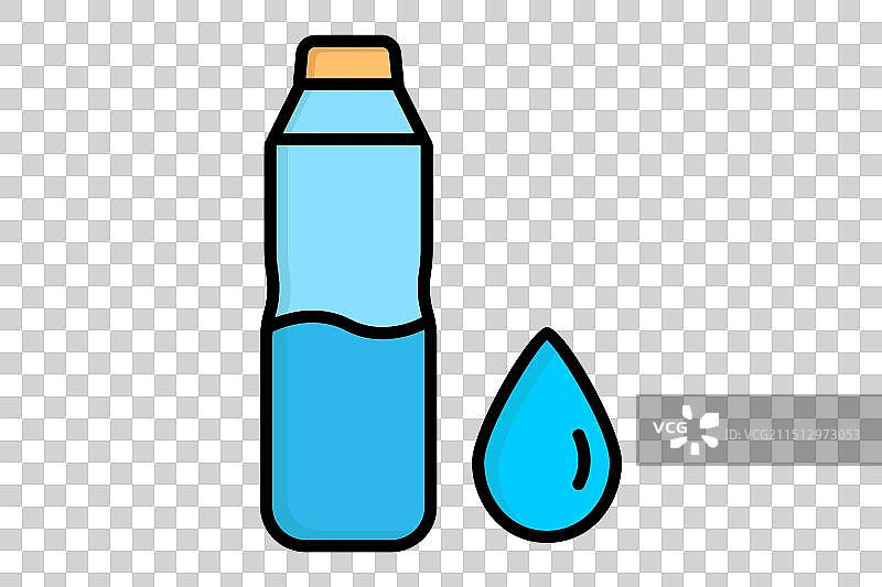 水滴水瓶图标图片素材