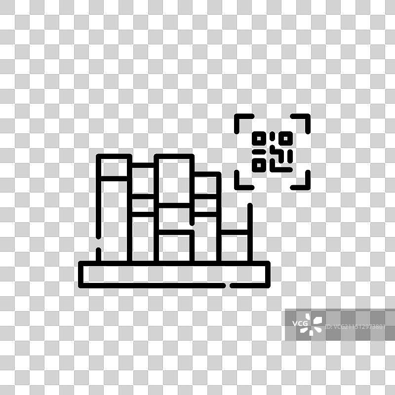 书架和二维码图书馆及数字商店图片素材
