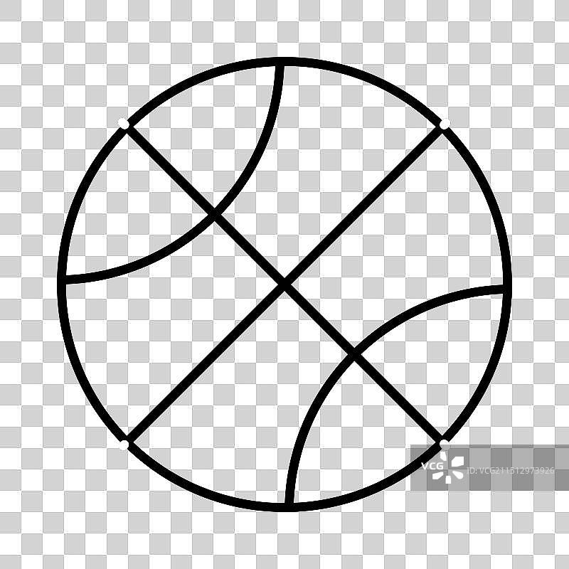 篮球线条图标图片素材