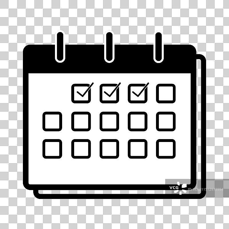 简约扁平日历线条图标预约图片素材