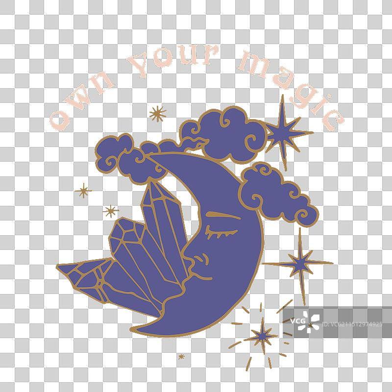 用新月拥抱你的魔法神秘引言图片素材