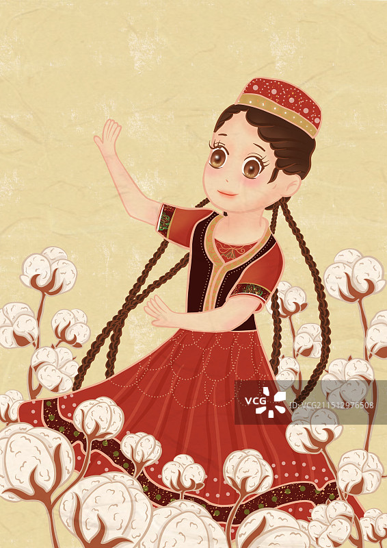 新疆女孩图片素材