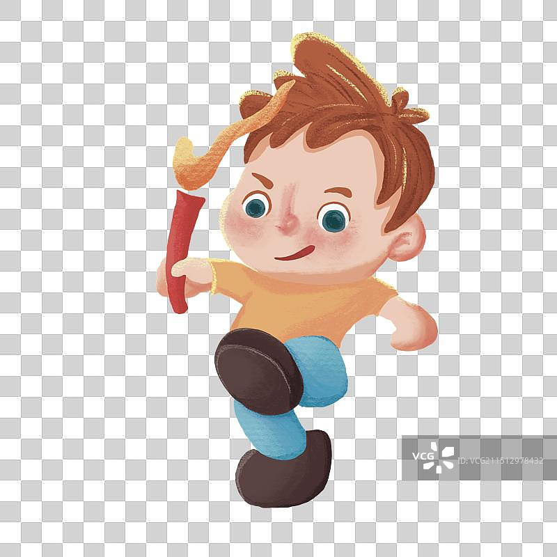 少年火炬手图片素材