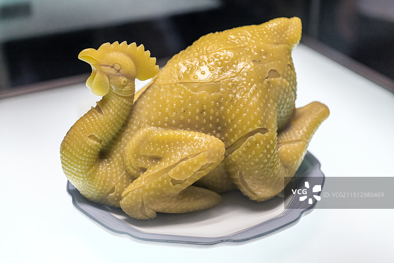 广东省博物馆藏品 广宁玉雕 白切鸡图片素材