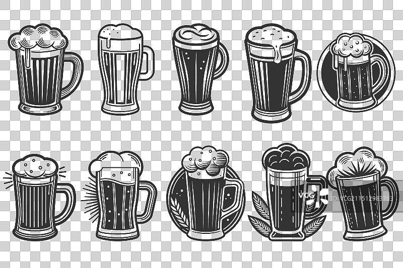 啤酒杯艺术图片素材