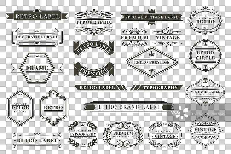 装饰框架Logo标签元素图片素材