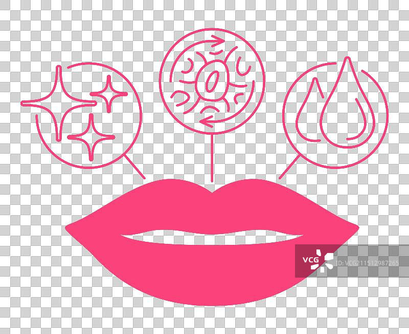 丰唇唇彩护肤保湿图标图片素材