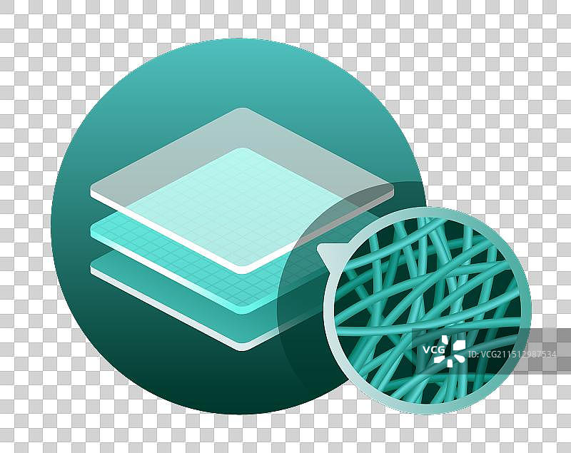 纺织纤维2.5D纳米纤维图标图片素材