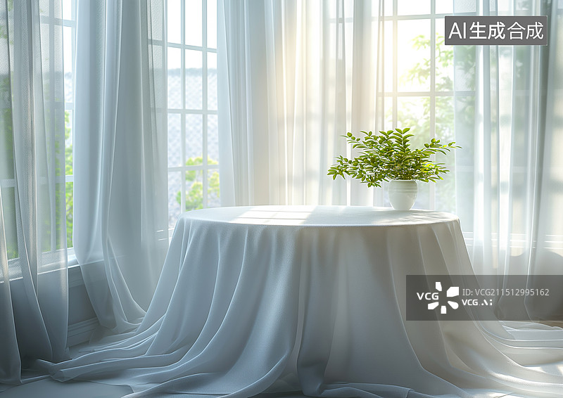 【AI数字艺术】午后阳光透过窗户照在房间图片素材