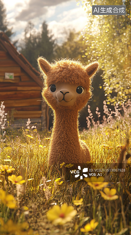 【AI数字艺术】可爱的小羊驼图片素材