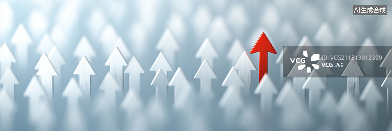 【AI数字艺术】箭头 趋势 统计学图片素材