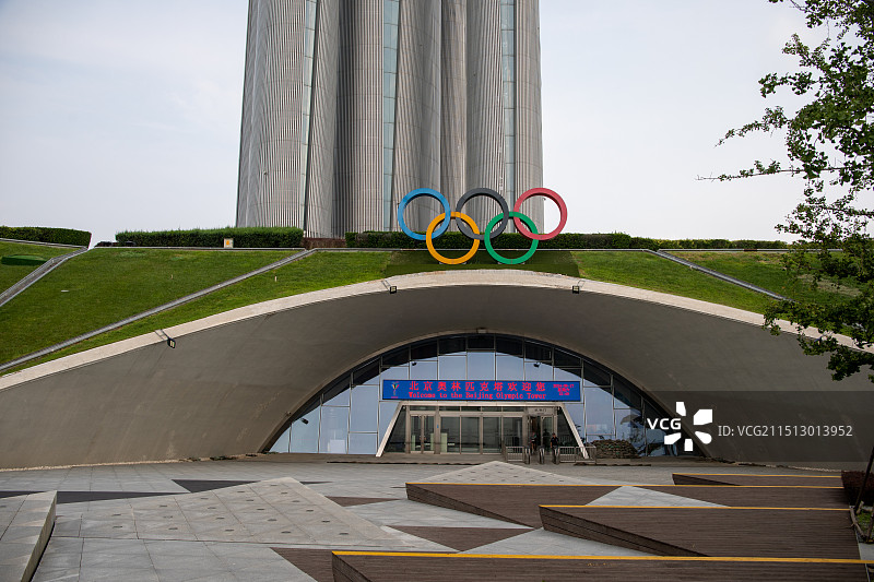 北京奥利匹克塔奥运五环图片素材
