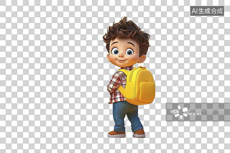 【AI数字艺术】3d渲染的学生形象图片素材