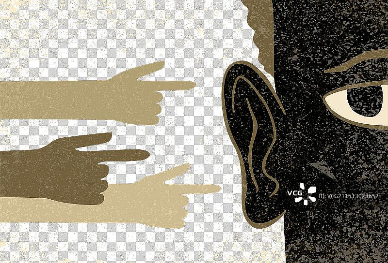 社交欺凌受害者，指向悲伤者图片素材