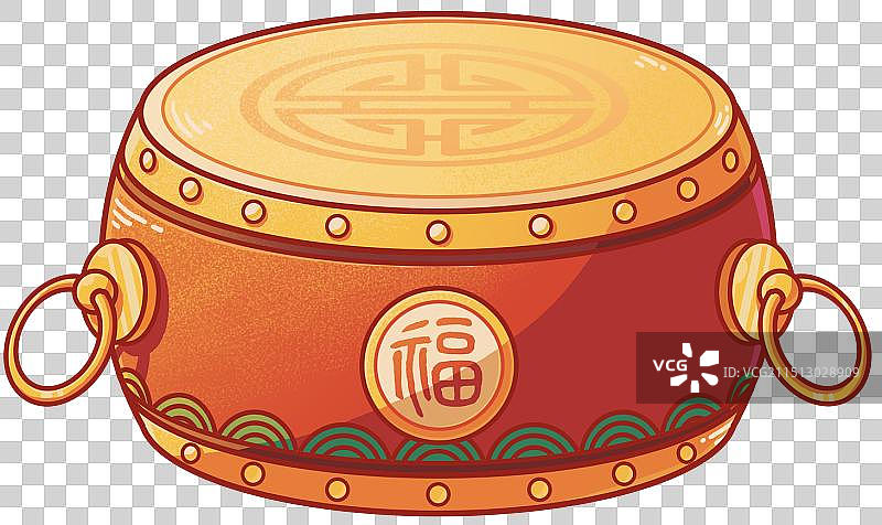 敲锣打鼓新年庆祝国潮风图片素材