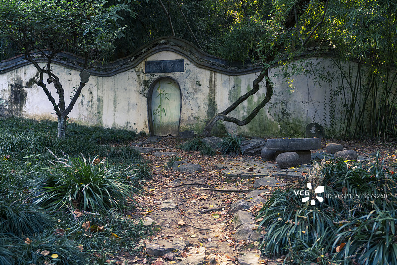 安庆菱湖风景区邓石如碑馆图片素材