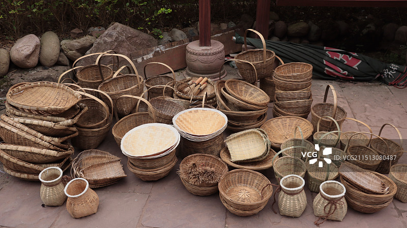 竹编艺术品图片素材