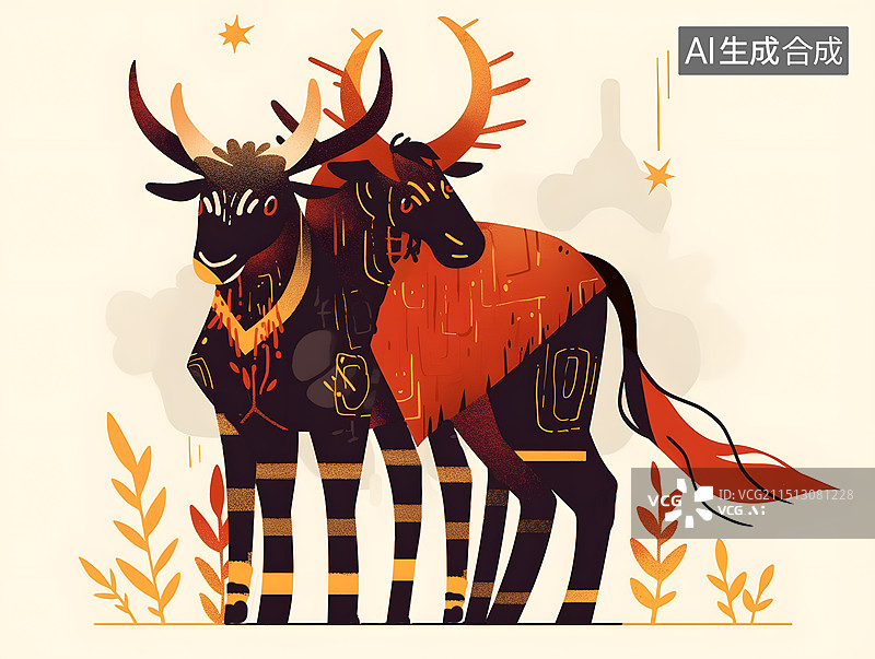 【AI数字艺术】山海经:西次三经槐江山天神图片素材