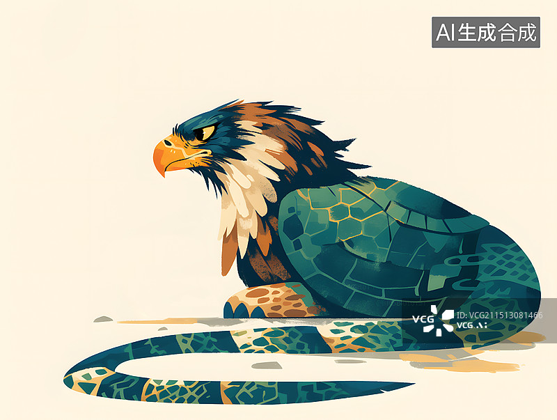 【AI数字艺术】山海经:南山一经杻阳山旋龟图片素材