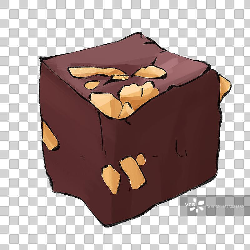 全球十大蛋糕种类之一，布朗尼蛋糕图片素材