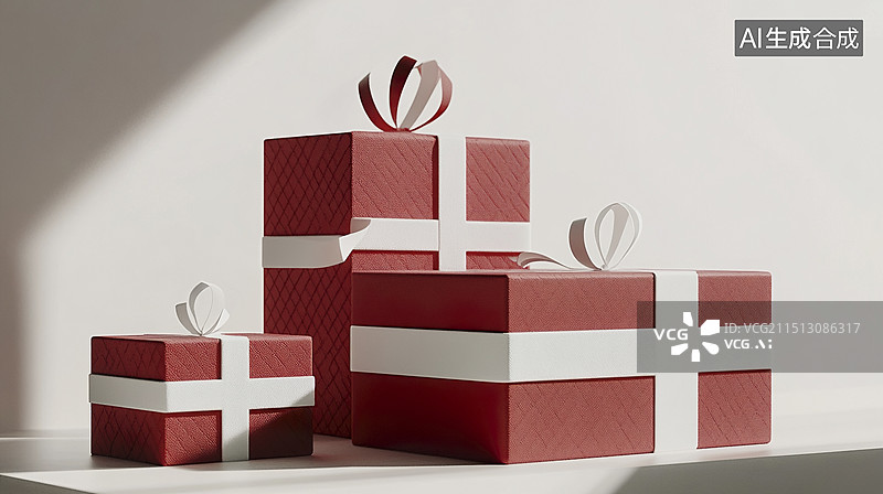 【AI数字艺术】新年礼盒礼物奢侈品仓库图片素材
