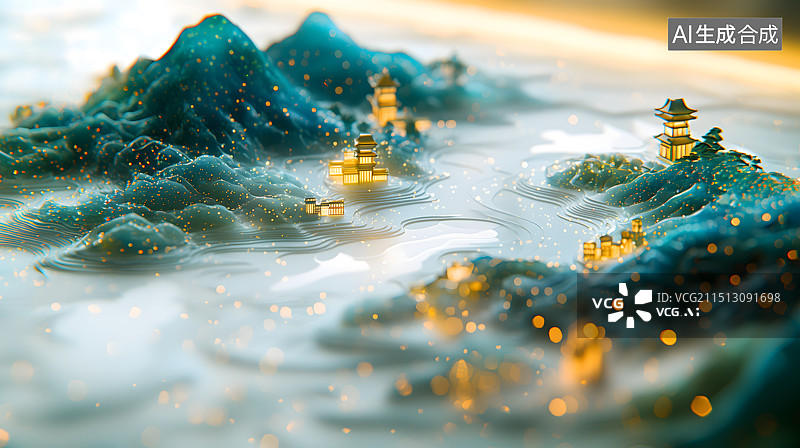 【AI数字艺术】天上白玉京图片素材