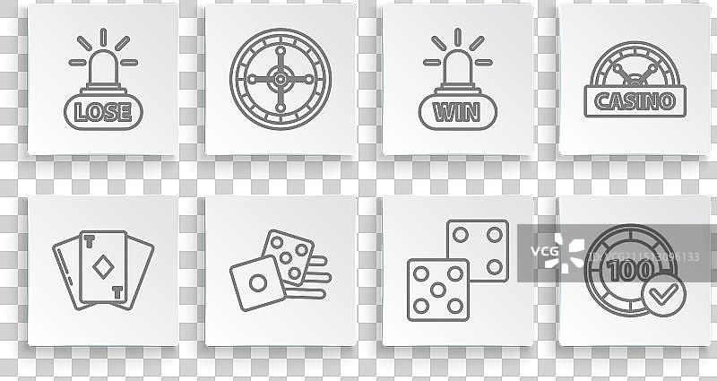 方块扑克牌和赌场图片素材